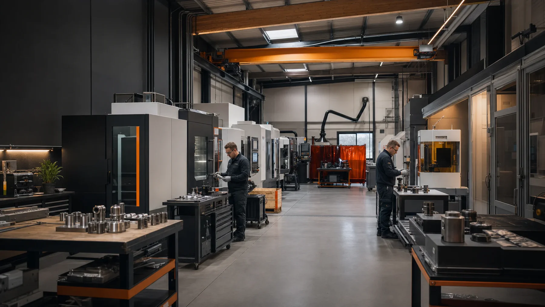Produktionshalle für CNC-Lohnfertigung, Schweißtechnik und 3D-Druck bei BEICK