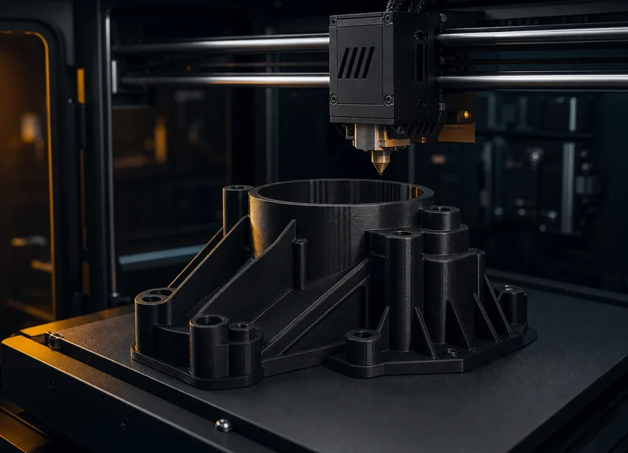 Industrieller FDM-3D-Druck bei BEICK Industriell gefertigtes FDM-Funktionsteil bei BEICK